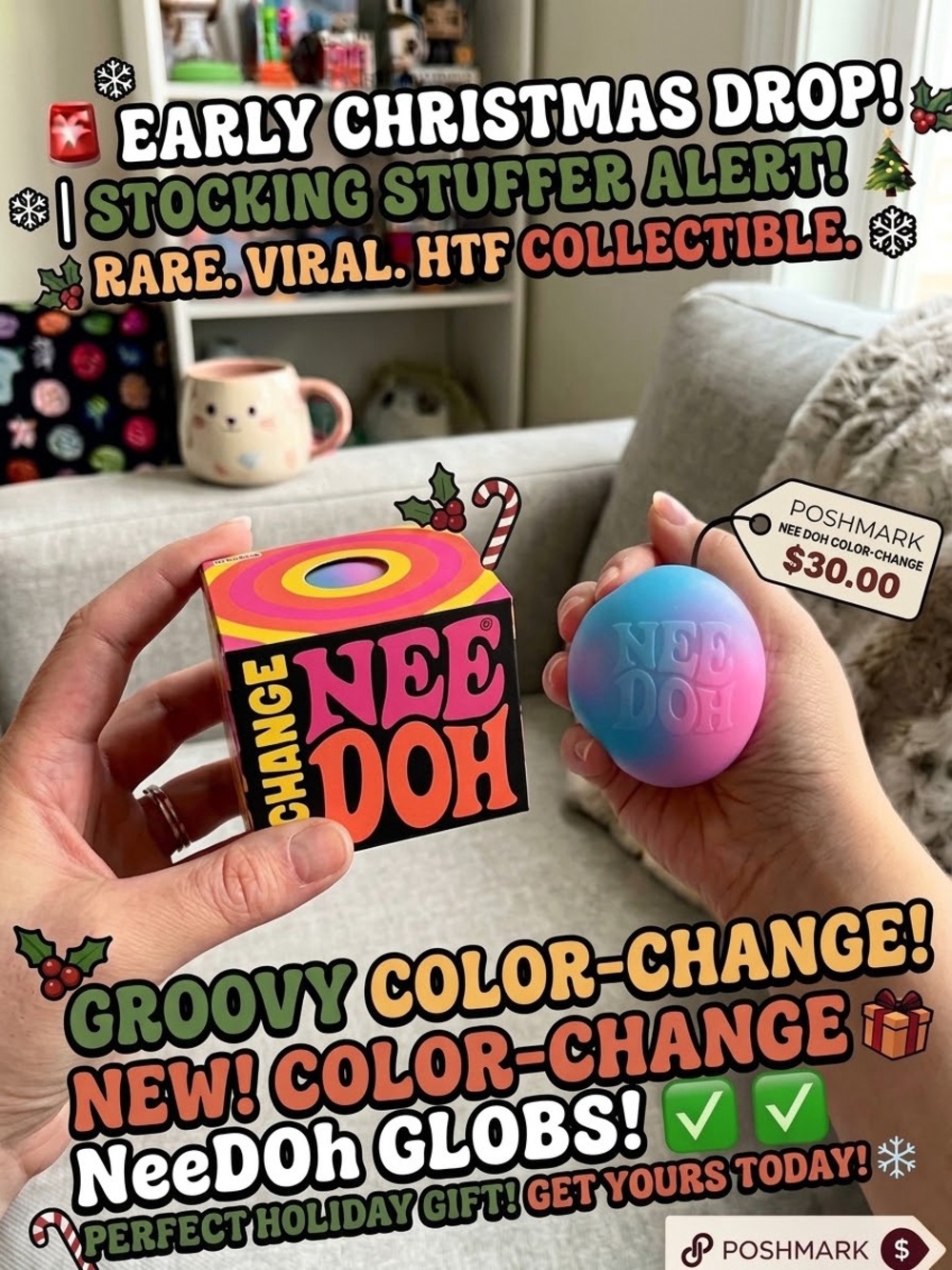 TIKTOK VIRAL!! AUTHENTIC SCHYLLING NEEDOH COLOR CHANGE GROOVY GLOB! YELLOW
